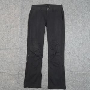 Prana Pants Womens 2 Hiking Cargo Convertible Roll Up Ripstop 31" Black